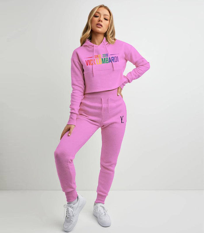 VL RAINBOW TOP CROP SWEATSUIT